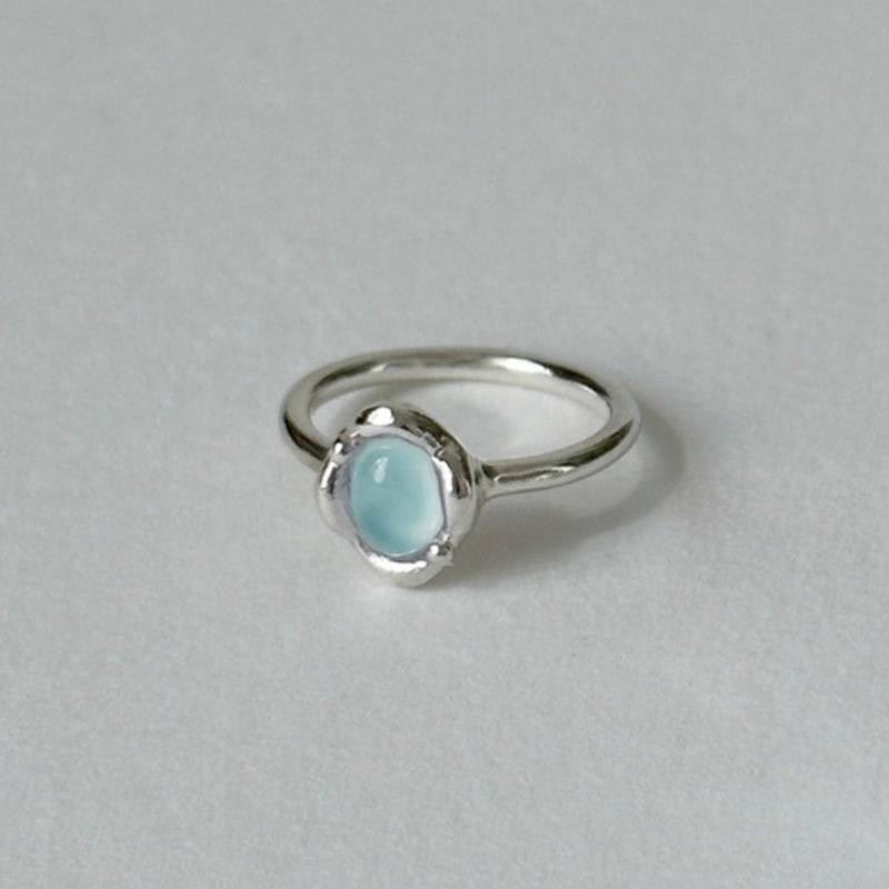 Warmrecord Silver925 Wax Flower Ring_Peridot/Mint/Lavender Chalcedonia_R035