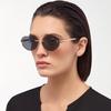 Metal Frameless Sunglasses With Gray Pc Lenses Uv400 For Fashionable Sun Protection