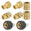 8PCS Pressure Washer Adapter Quick Release Coupling Set M22 3/8 IN 3/4 Inch High Pressure Washer Adapter Kit