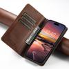iPhone 17 Pro Max & Samsung S25 Ultra Leather Flip Case with Card Slot & Stand