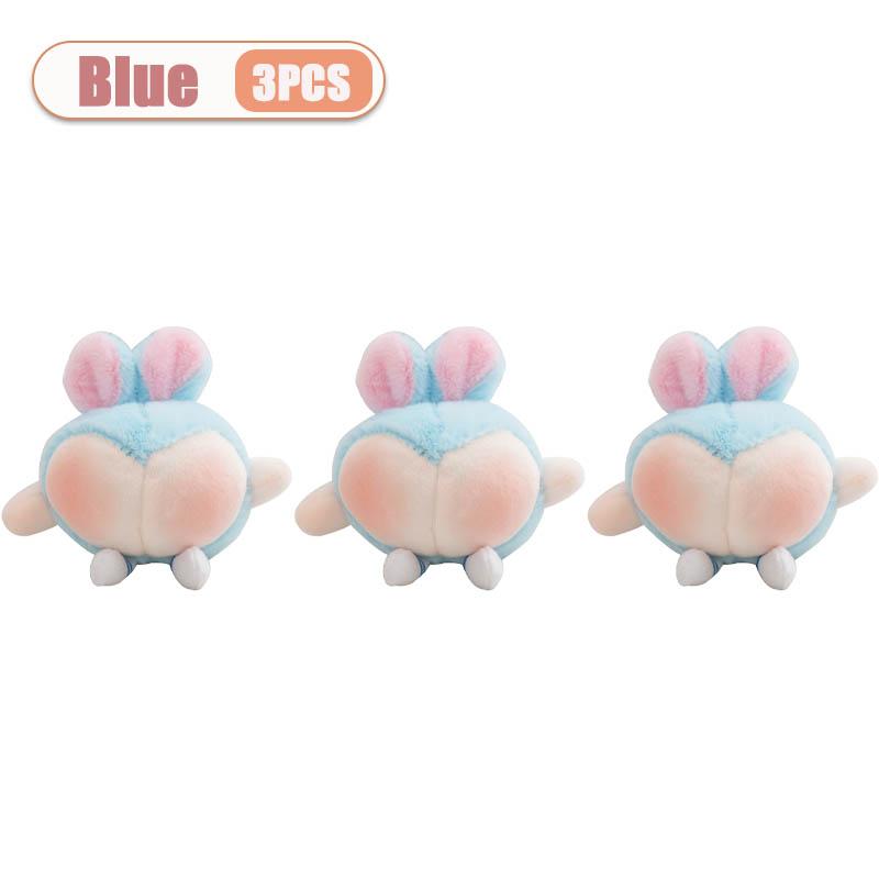 1-20PCS Creative Rabbit Easter Plush Hanging Pendant Ugly Cute Butt Bunny Doll Toy Ornament Playful Novelty Gift