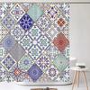 Badezimmer Abstrakt Bohemian Duschvorhang Mittelalterliche Nordische Kunst Boho Bedruckter Polyesterstoff Duschvorhang Mit Haken