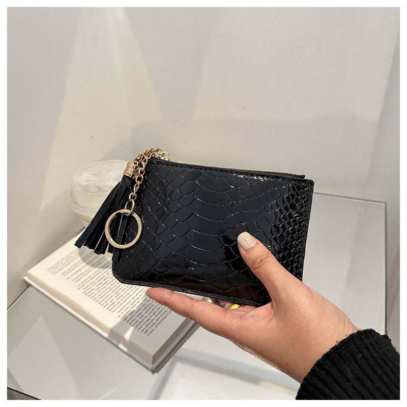 New Women'S Fashion Handheld Crocodile Pattern Handbag Simple  Wallet Multifunctional Card Organizer Autumn Winter