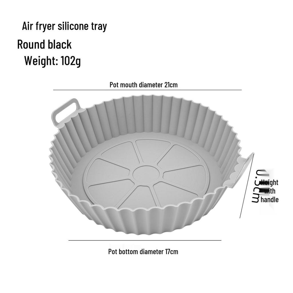 Air Fryer Silicone Baking Tray - Easy Clean, Round Silicone Mat for Household Use