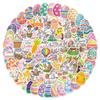50/100PCS Multicolor Cartoon Rabbit Stickers Vinyl Holographic Glisten Decorative Sticker Removable Waterproof