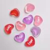 100Pcs 22MM Love Heart Charms Flatback Resin Cabochons Scrapbooking Phone Case Decoration DIY Crafts Jewelry Making Accessories