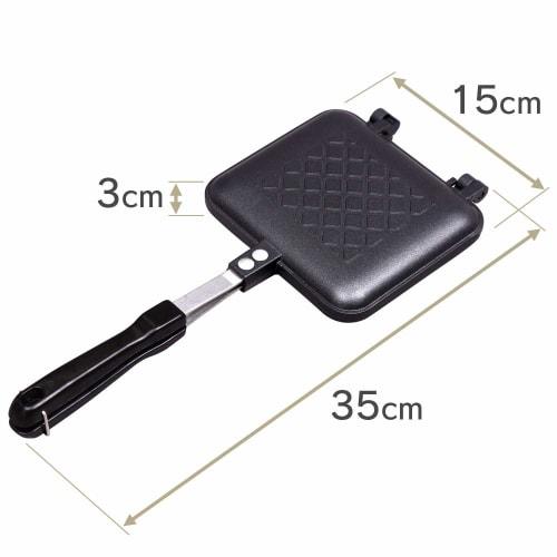 Iris Plaza Hot Sandwich Maker, Direct Flame/Gas Stove Only, Single Slice, Easy to Clean, Black