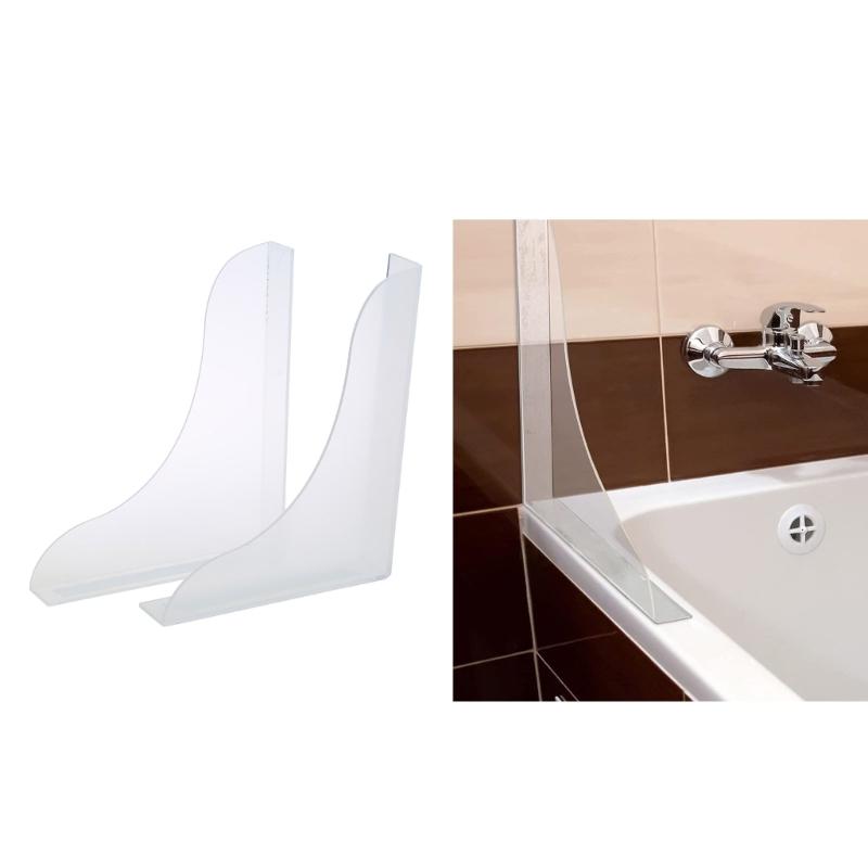 2pcs/set Bathroom Splash Cover Multipurpose Bathtub Splash Cover Supplies for School Office Dormitory Countertop