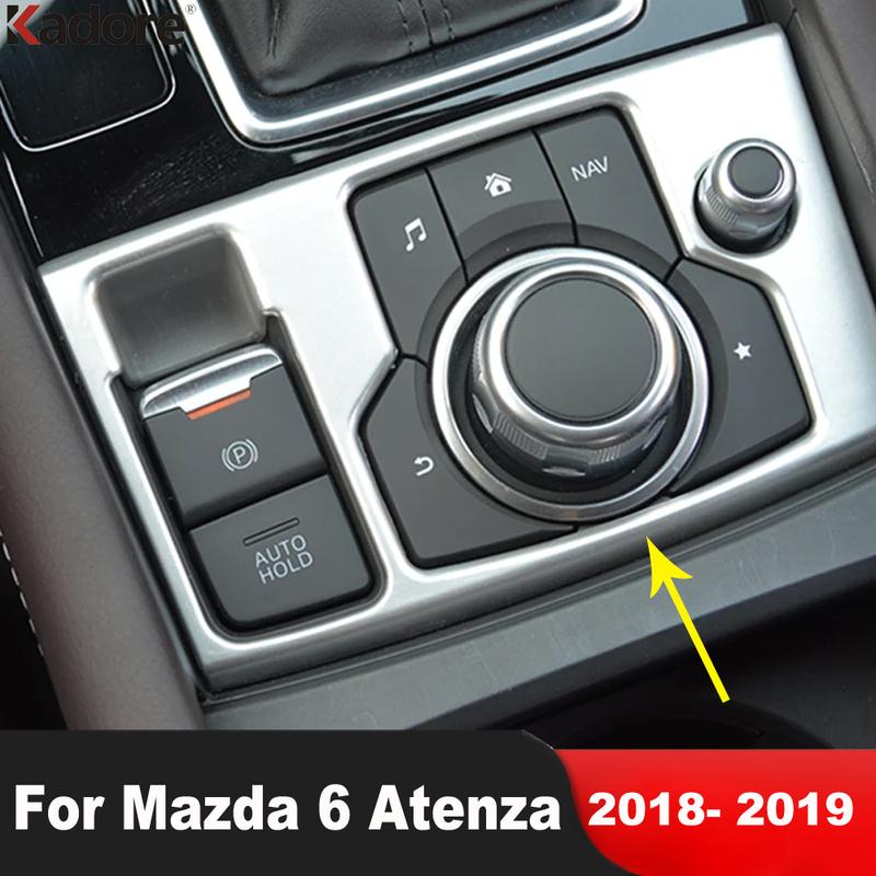 For Mazda 6 Atenza 2018  ABS Matte Car Electronic Handbrake Panel Cover Trim Hand Brake Button Trim Interior Accessories LHD
