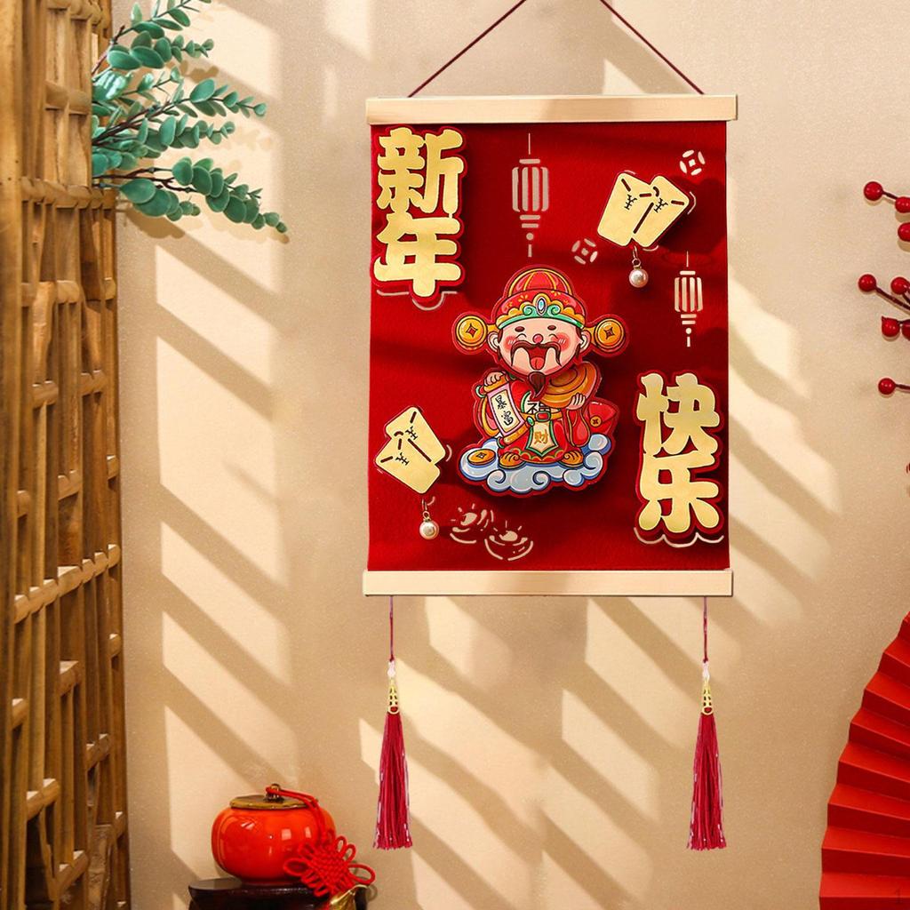 Chinese Year Hanging Decoration Snake Blessing Characters Fu Lucky for Bedroom