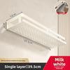 Bathroom Wall Mount Aluminum Storage Shelf With Removable Design For Toilet And Vanity Use