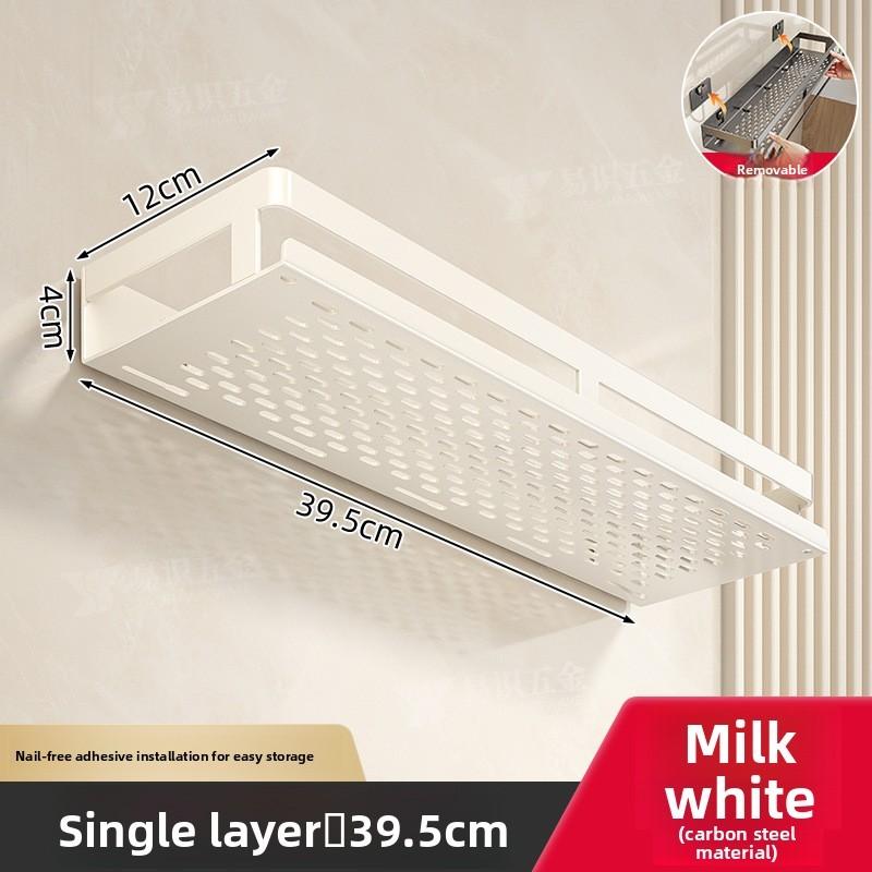 Bathroom Wall Mount Aluminum Storage Shelf With Removable Design For Toilet And Vanity Use