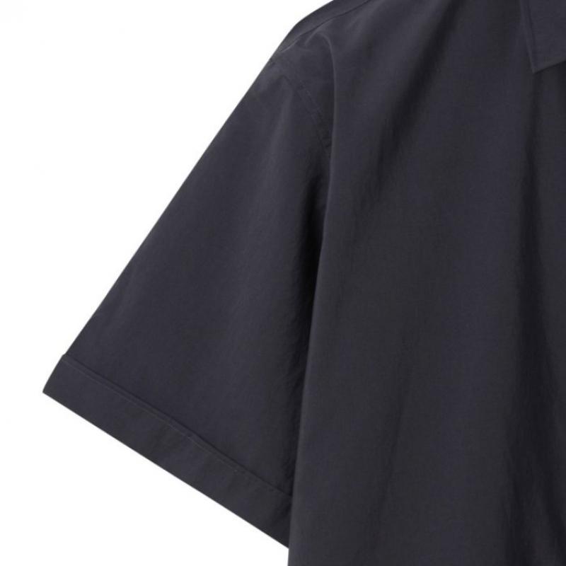 Customellow Black Toray Woven Half Shirt Cwsam25304bkx