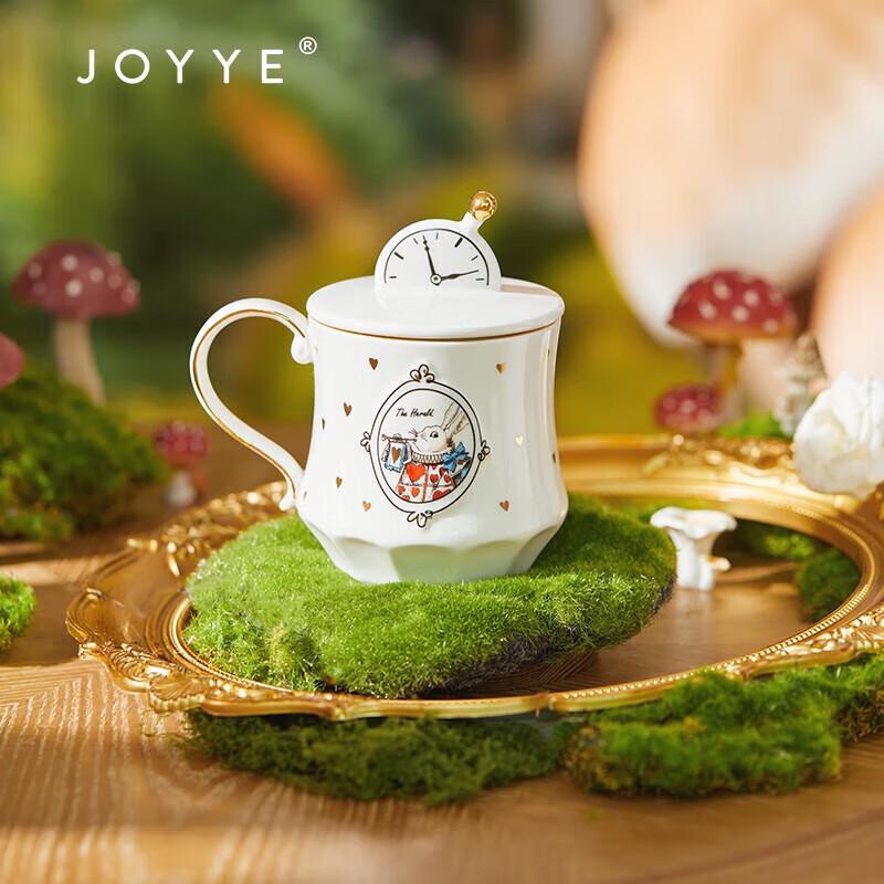 JOYYE Alice In Wonderland Butterfly Ceramic Mug with Spoon
