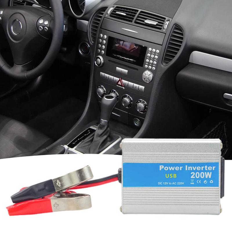 Car Inverter DC 200W Car Inverter DC12 To 220V USB Fast Charging Ports Car Charger With Double USB Ports For Camping Travel