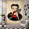 Wall TapestryBetty Boop Art Hanging Cloth Decorative Background Cover for Room Decoration