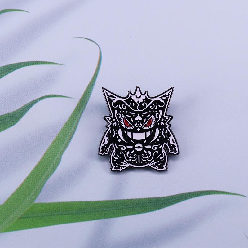 Pokmon Cartoon Halloween Geng Brooch Metal Badge   Anime Doll Brooches for Women Anime Pins Children Birthday Gift