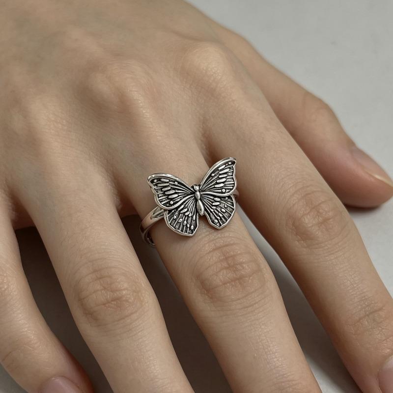 Domestic Sales of New Women's Butterfly-shaped Rings, Copper Opening Adjustable Jewelry