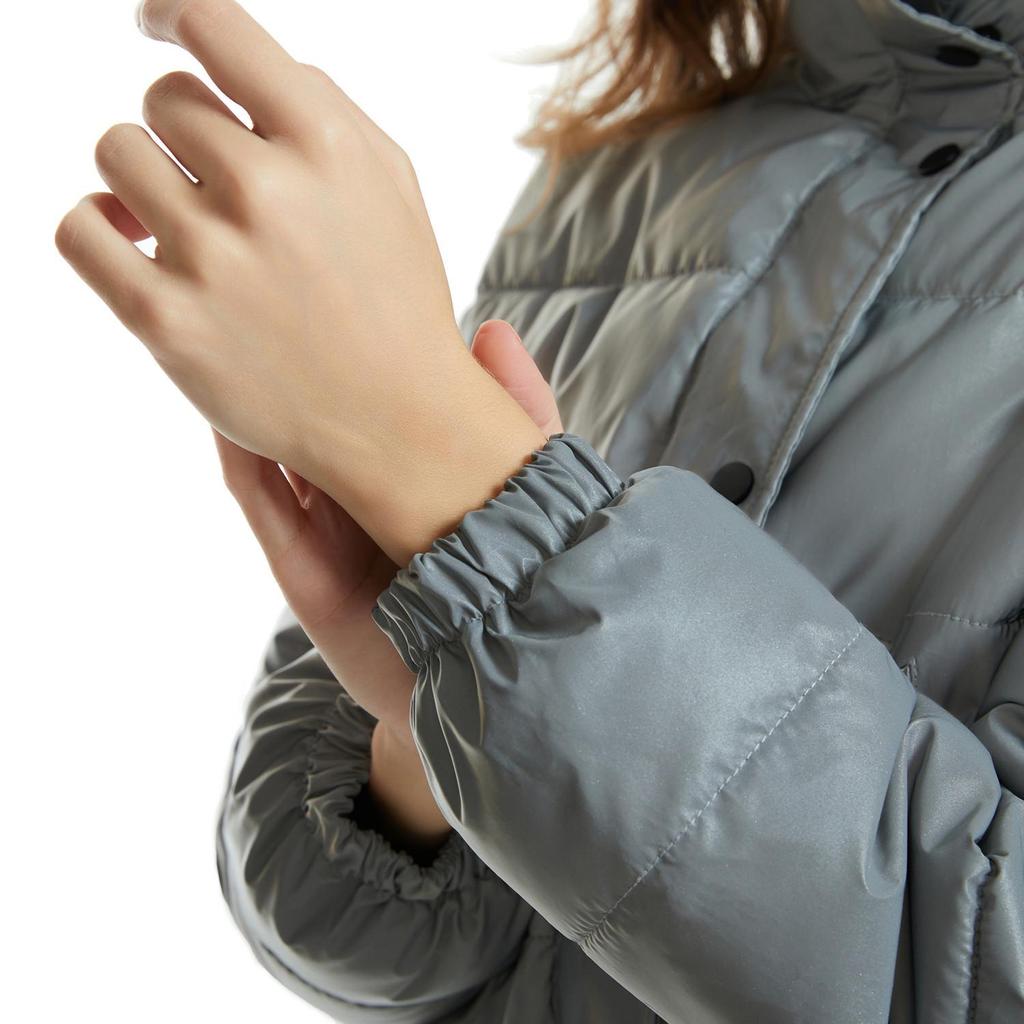 Damen Reflektierende Hoher Kragen Glänzende Daunenjacke - Winter 2026 Petite Stil