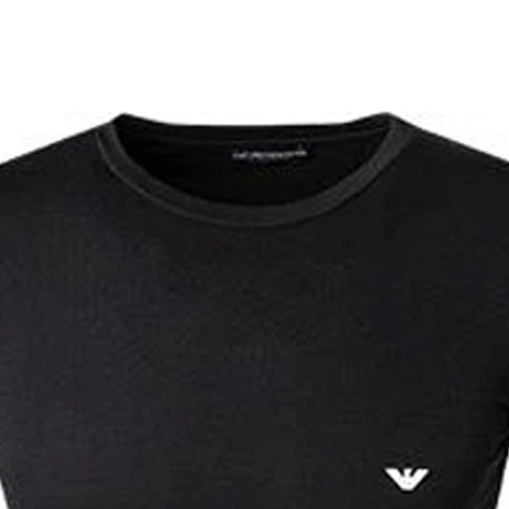 

Emporio Armani Logo Solid Color Crew Neck Short Sleeve T-Shirt Men Tops Black 111035-CC729-00020 M
