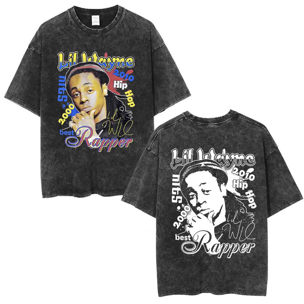 Washed Vintage Rapper Lil Wayne I Am Not A Human Being Graphic Tshirts Men Women Fashion Hip Hop Short Sleeve Oversized T Shirt
