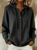 European and American Button Knit Hooded Cardigan Jacket - Autumn/Winter Style, Solid Color Casual Fashion for Women.