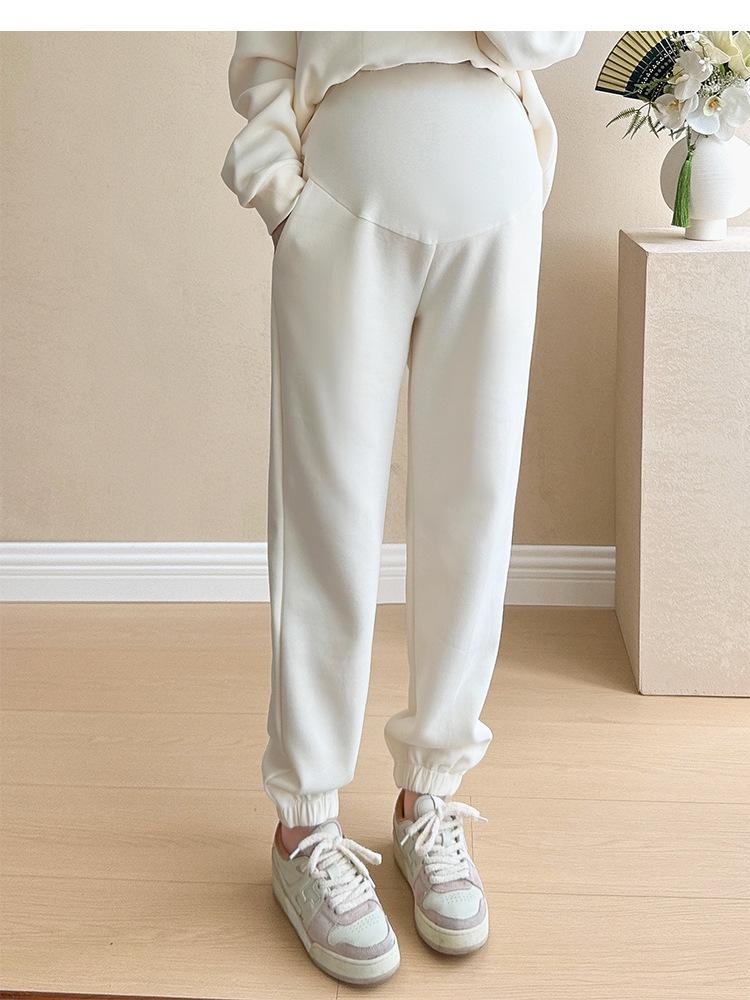 Trendy Maternity Two-Piece Sweatshirt Set - Stylish Casual Sportswear for Spring & Autumn 2025