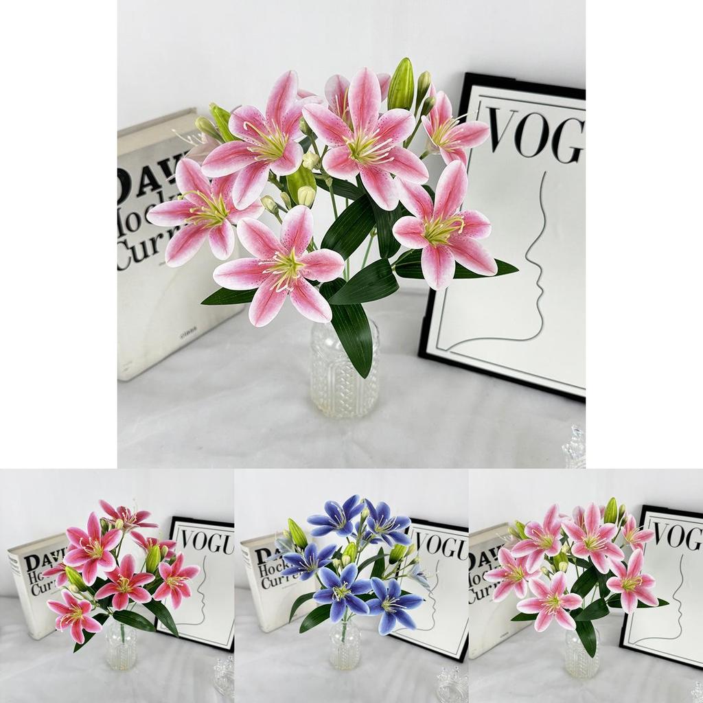 Artificial Lily Flower Bouquet For Wedding Decor And Hotel Lobby Arrangements