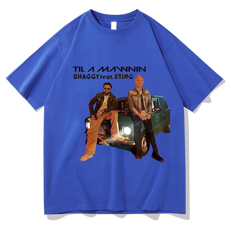 Sting Shaggy Til a Mawnin Graphic Printing T-shirts Summer Cotton Tee-shirts Short Sleeve Vintage Women Clothes Gothic Clothing S