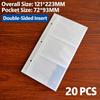 Water Resistant A6 Card Sleeves Double Sided 3 Holes Binder Insert Transparent Card Page Card Collection
