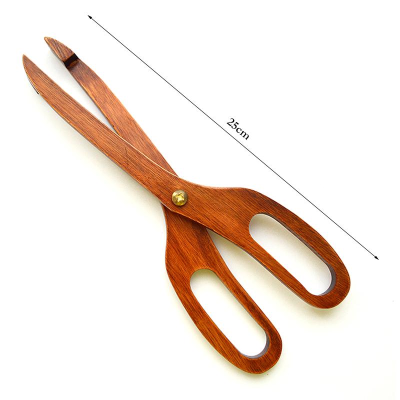 

Wooden Kitchen Tongs Creative Scissor Shape Cake Bread Food Tongs Clip Salad Clamp Serving Tongs Utensils Kitchen Accessories S
