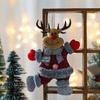 Christmas Plush Ornaments Cute Snowman Santa Elk Bear Doll Hanging Pendant Christmas Tree Decoration for Walls Windows Doors Home Decor