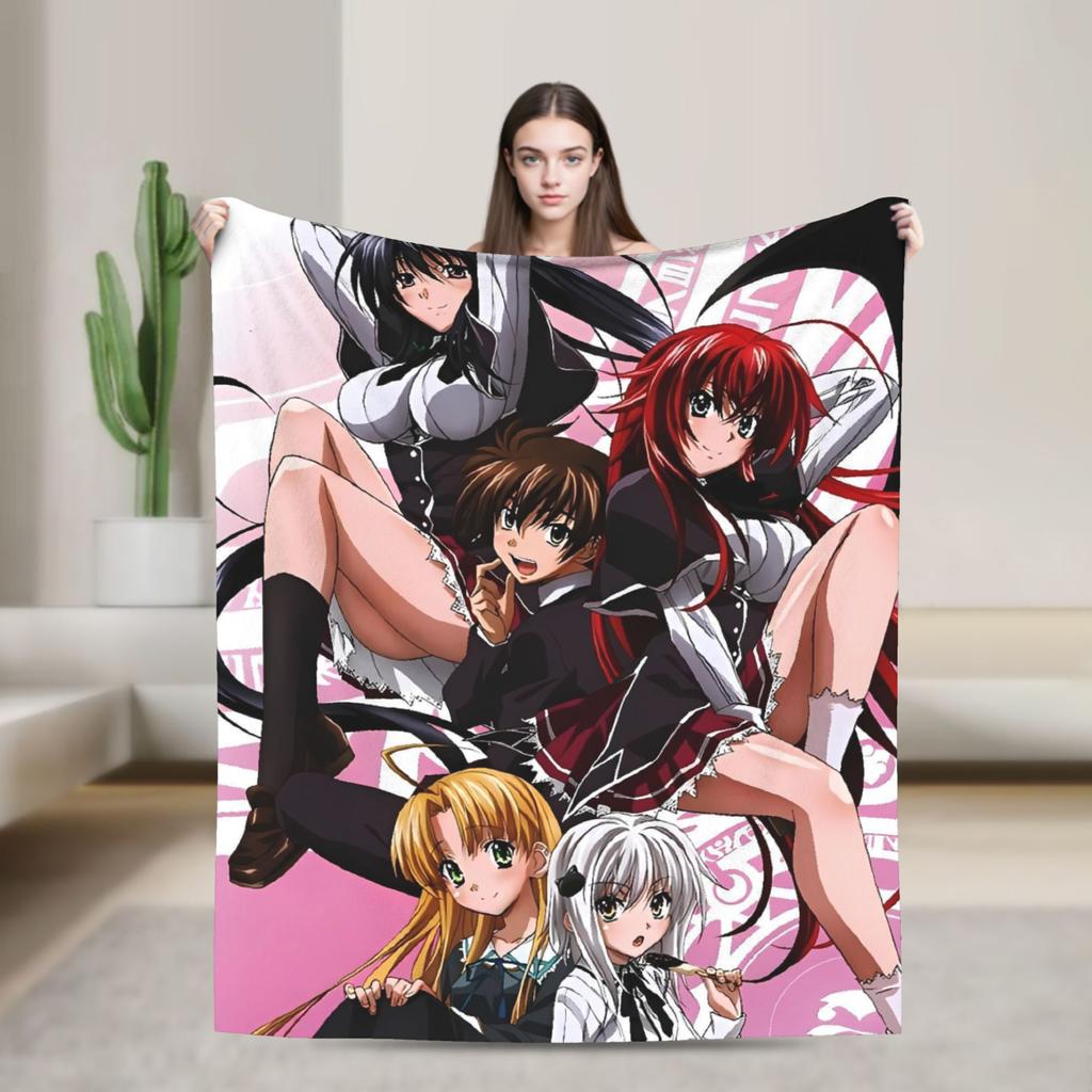 High School DxD  Blanket Quality Warm  Bedding Throws Winter Girls Boys Couch Bed Funny Bedspread