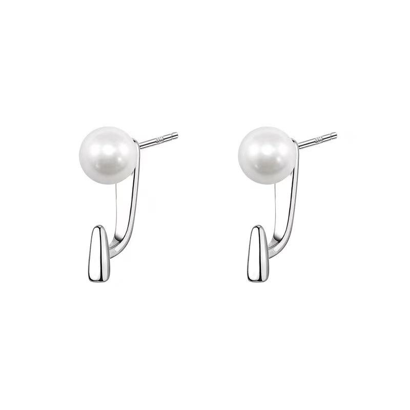 2024 New Design: 925 Sterling Silver Shell Pearl Stud Earrings