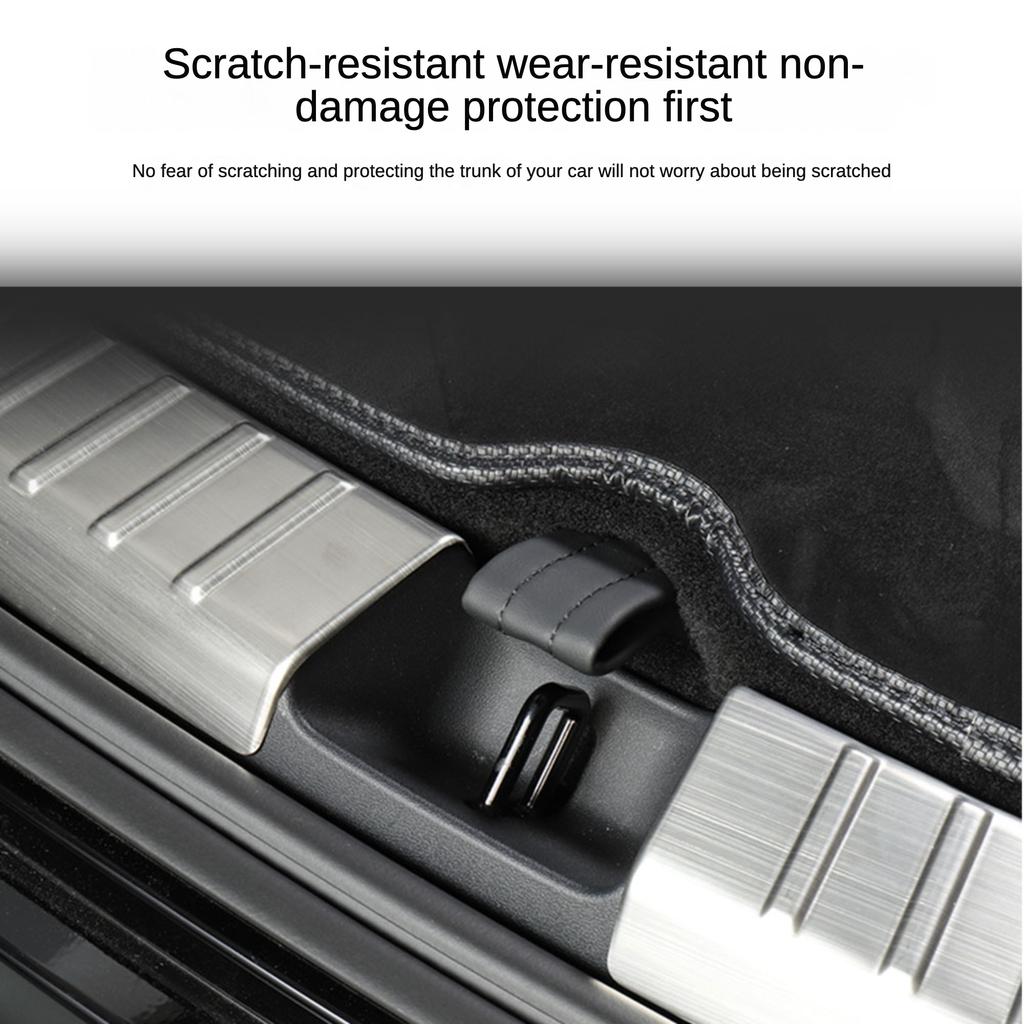 Car Trunk Door Sill Strips Auto Carbon Fiber Rear Bumper Protection Sticker For Tesla Model Y Auto