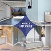 3m PVC Sockelleiste Zierleiste Wandfußleiste Flexibel Selbstklebend Sockelleiste Vinyl Taillenlinie DIY Heimwand Randaufkleber