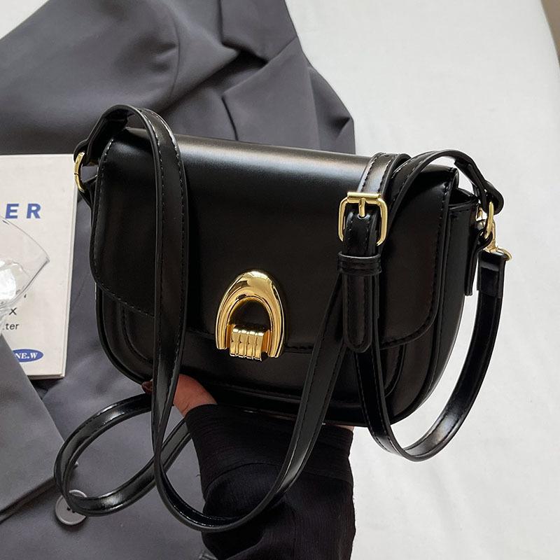 Hot Sale French Retro Casual Simple Style Saddle Bag Temperament Versatile Women's Commuter Shoulder Crossbody Bag