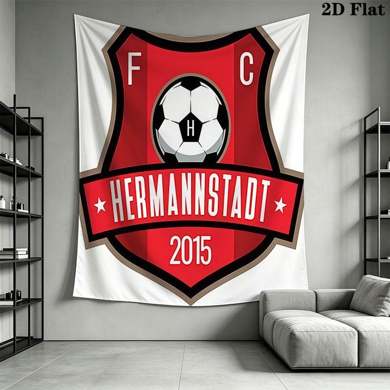 FC Hermannstadt Wall Hanging Printed Fabric Blanket Decorative Tapestries for Bedroom Living Room Home Decor