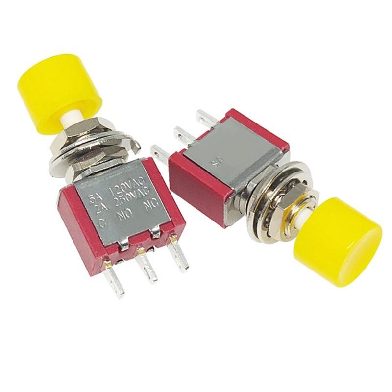 Mini Momentary Push Button Switches PS102 3Pin 6Pin Atomatic Reset 2A250VAC 5A120VAC For Electronics Appliances