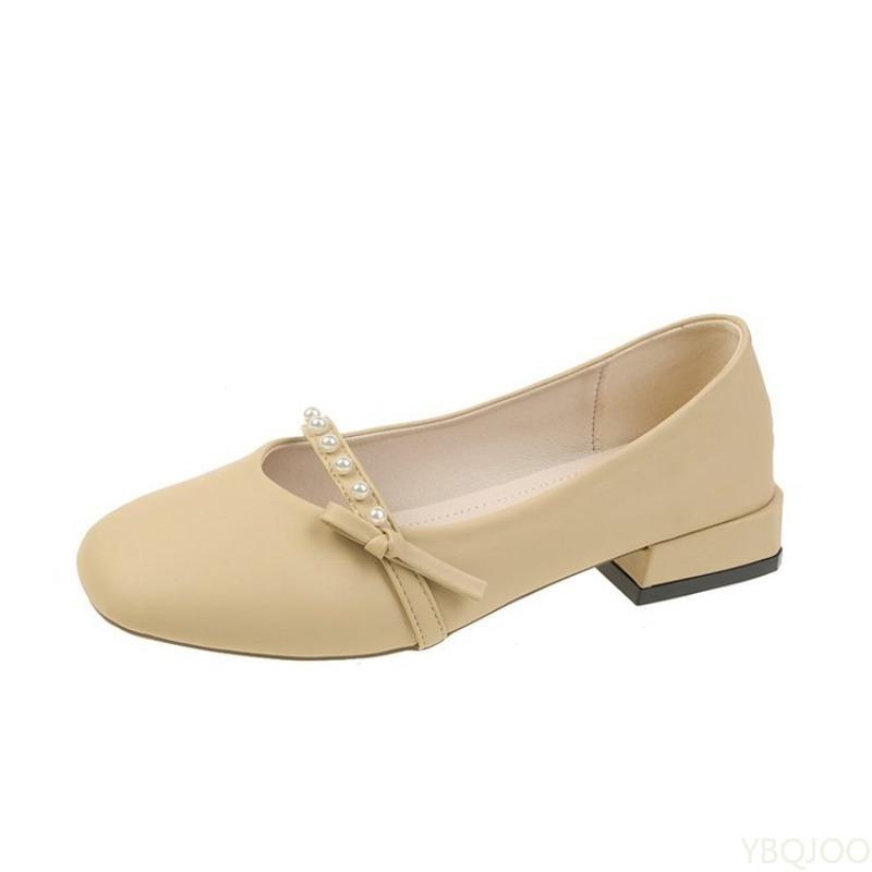 

Женские весенне-осенние туфли-лодочки на толстом каблуке с квадратным носком, повседневные, универсальные, простые, удобные 40 абрикосовый