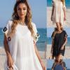 Damen Häkel-Patchwork-Quasten-Strand-Überwurfkleid