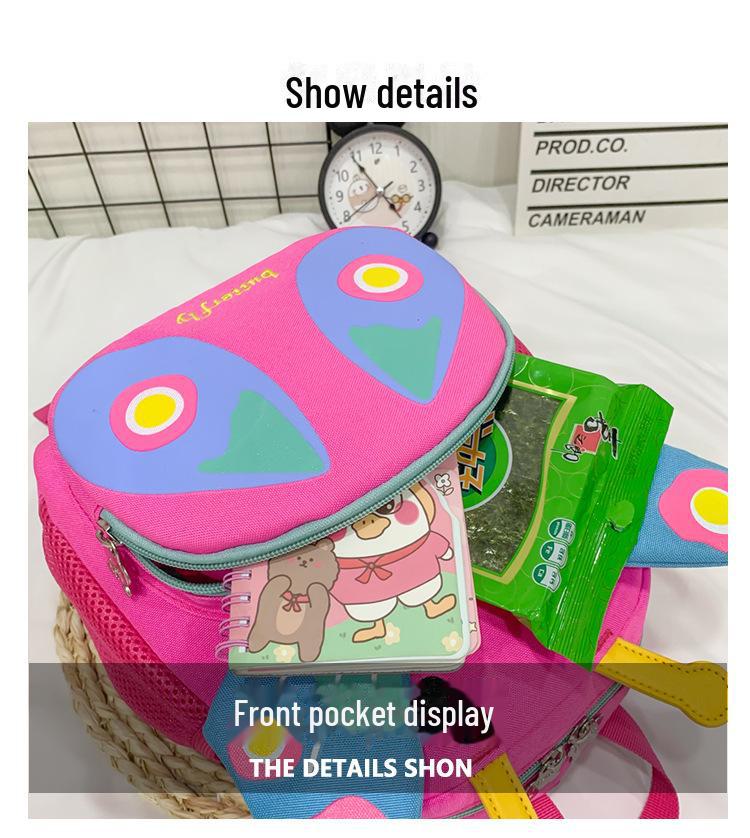 Καλοκαιρινό Παιδικό Σακίδιο Πλάτης Αντι-Απώλειας 2024: Πολύχρωμο Σχέδιο Καρτούν Πεταλούδας