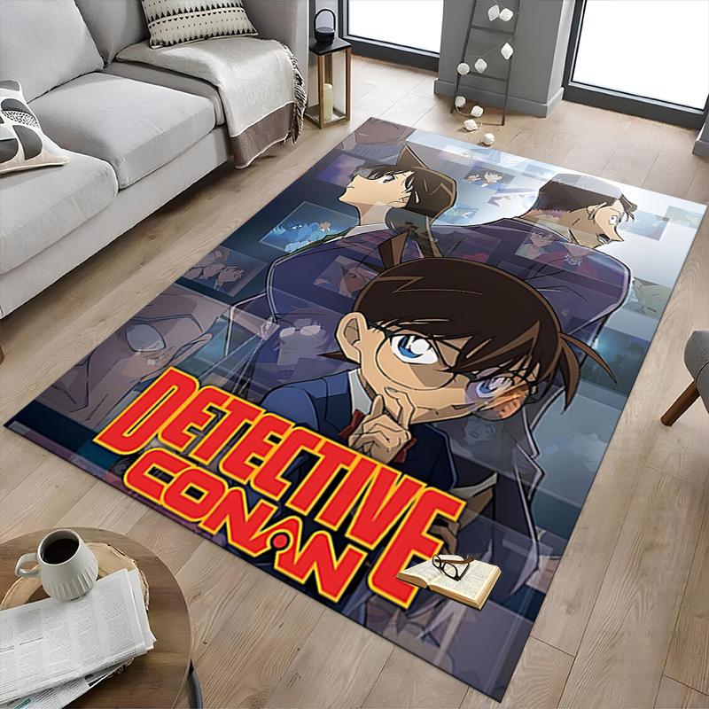 1pc Detective Conan Mystery Carpet for Playroom Bedroom Living Room Sofa Home Decor,kids Game Area Rug Non-slip Floor Mat Y72327