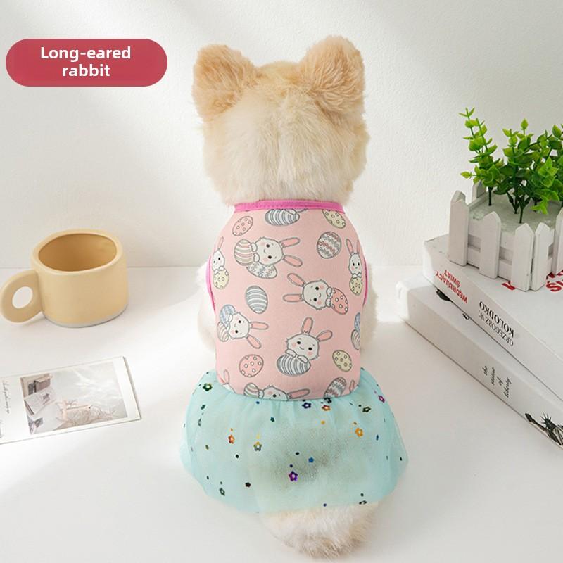 New Cat Dog Mesh Skirt Princess Dress Summer Ultra-thin Cool Cat Pet Clothes