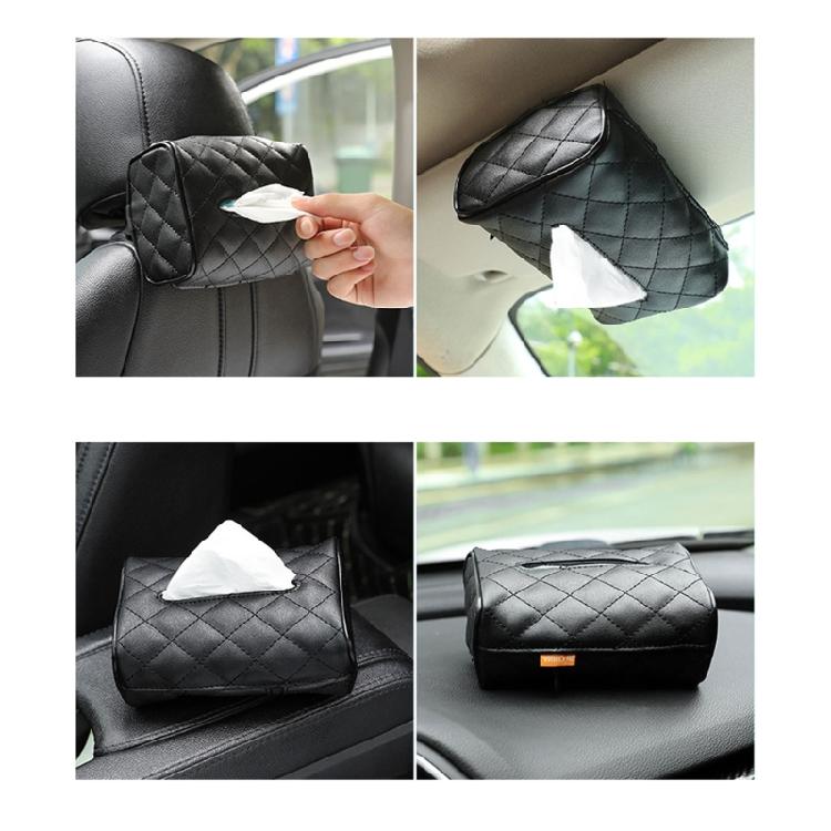 Elegant Car Tissue Holders PU Leather Large Capacity Tissue Box Designed for Easy Installation & Maximums Capacity