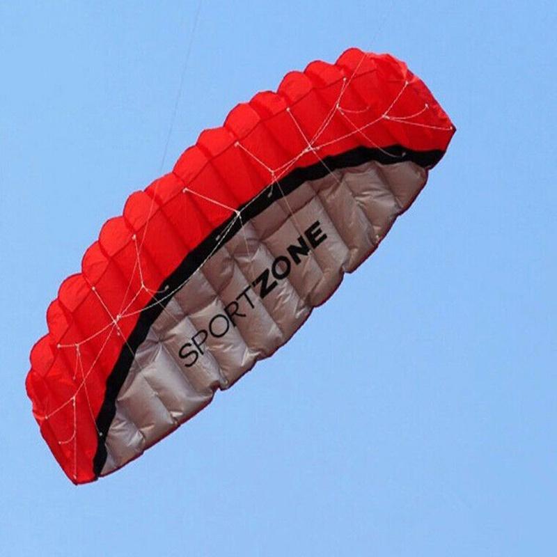 25m Paracută Parafoil cu Linie Dublă Enormă Acrobație Sport Plajă Jucării de Exterior Zmeu Roșu