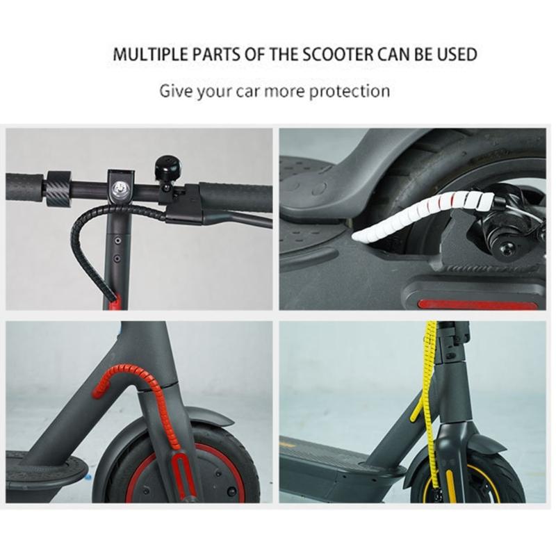 2M Scooter Spirals Tube Cable Protector Brake Line Spirals Tube Wraps Scooter Brake Cable Housing Protector Cable Covers