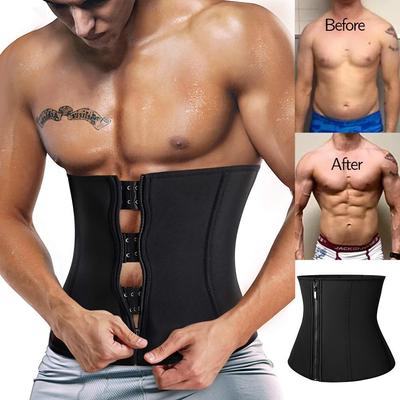 Erkek Neopren Sauna Bel Eğitmen Kilo Kaybı için Ter Kemeri Karın Kontrol Sıkıştırma Shapewear Zayıflama Vücut Şekillendirici