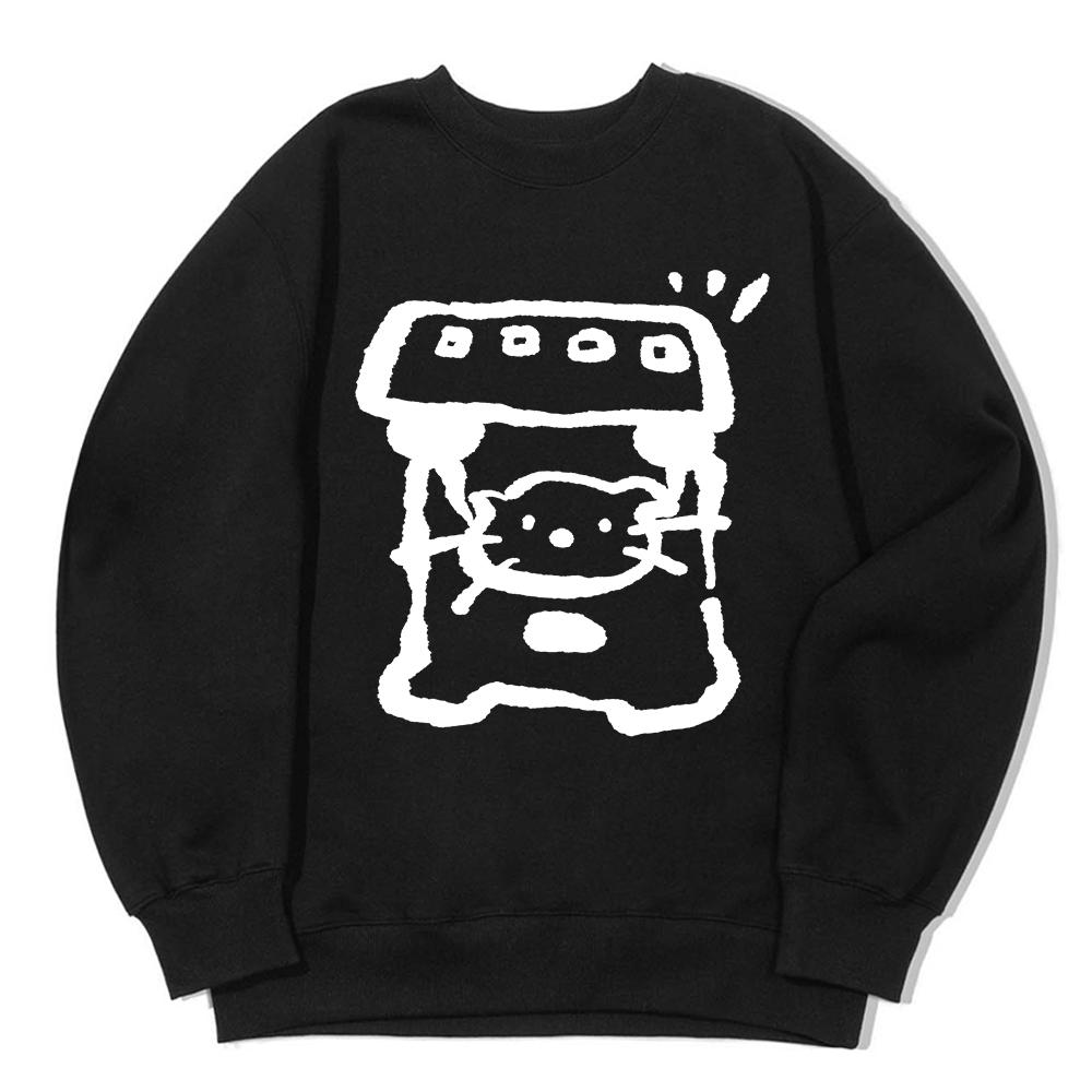 AWESOMEUS Cat Holding A Bus Sweat Shirts_3 Color