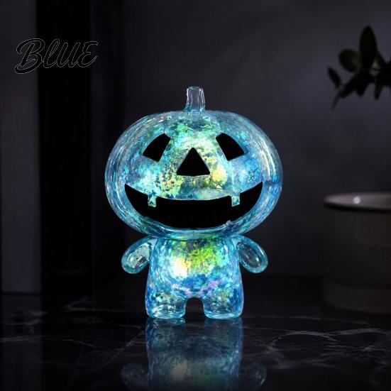 Pumpkin Shaped Toys Halloween Stress Relief Toy Glitter Man Squeeze Tactile SensoryToy Clear Sensory Fidget Toy for Holiday Party Favors